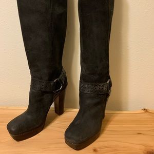 Frye Harmony Harness tall suede boot. Size 10